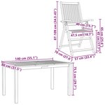 vidaXL Ensemble de salle à manger pour jardin Pliant 7 Pièces Marron