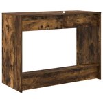 vidaXL Bureau de lit Chêne fumé Bois d'ingénierie 100 x 45 x 75 cm