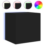 vidaXL Meuble TV mural avec lumières LED noir 40 5x35x40 cm