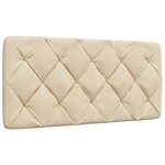 vidaXL Cadre de lit sans matelas crème 100x200 cm tissu