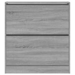vidaXL Armoire à chaussures sonoma gris 80x21x87 5cm bois d'ingénierie