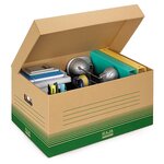 Caisse multi-usage recyclée avec couvercle RAJA 52x35x25 cm (colis de 10)