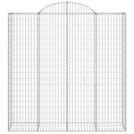 vidaXL Paniers à gabions arqués 5 Pièces 200x50x200/220 cm Fer galvanisé