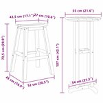 vidaXL Ensemble de bar de jardin 3 Pièces Blanc HDPE