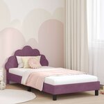 vidaXL Cadre de lit pour enfants avec tête de lit Pourpre 90 x 200 cm