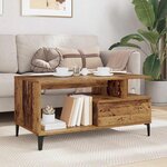vidaXL Table basse Bois ancien 90 x 49 x 45 cm Bois d'ingénierie