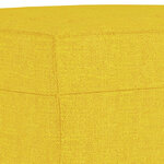 vidaXL Ensemble de canapés 3 Pièces avec coussins Jaune clair Tissu