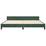 vidaXL Cadre de lit sans matelas vert foncé 200x200 cm velours