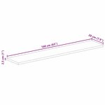 vidaXL Dessus de table 160x20x2 5cm rectangulaire bois massif manguier