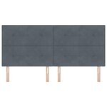 vidaXL Tête de lit avec des lumières à LED Gris 100 cm Velours