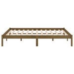 vidaXL Cadre de lit sans matelas marron miel bois massif 200x200 cm