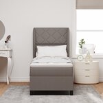 vidaXL Lit de box spring avec matelas taupe 80x200 cm en tissu