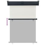 vidaXL Auvent latéral de balcon 125x250 cm Crème