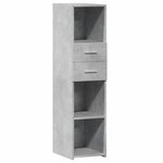 vidaXL Buffet haut gris béton 30x42 5x124 cm bois d'ingénierie