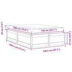 vidaXL Lit avec matelas cire marron 140x190 cm bois massif de pin