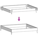 vidaXL Lit surélevé de jardin anthracite 100x100x25 cm acier