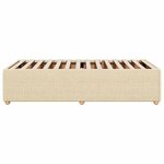 vidaXL Cadre de lit sans matelas crème 100x200 cm tissu