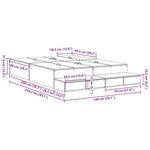 vidaXL Cadre de lit avec rangement Chêne fumé 140x200 cm