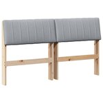 vidaXL Tête de lit capitonnée Gris clair 135 cm Pin massif