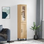 vidaXL Buffet haut Chêne sonoma 34 5x34x180 cm Bois d'ingénierie