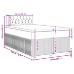 vidaXL Sommier à lattes de lit avec matelas Taupe 120x200 cm Tissu