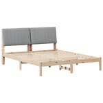 vidaXL Cadre de lit avec tête de lit Marron 150 x 200 cm Pin massif