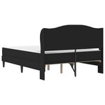 vidaXL Cadre de lit avec tête de lit Noir 140 x 190 cm Simili cuir