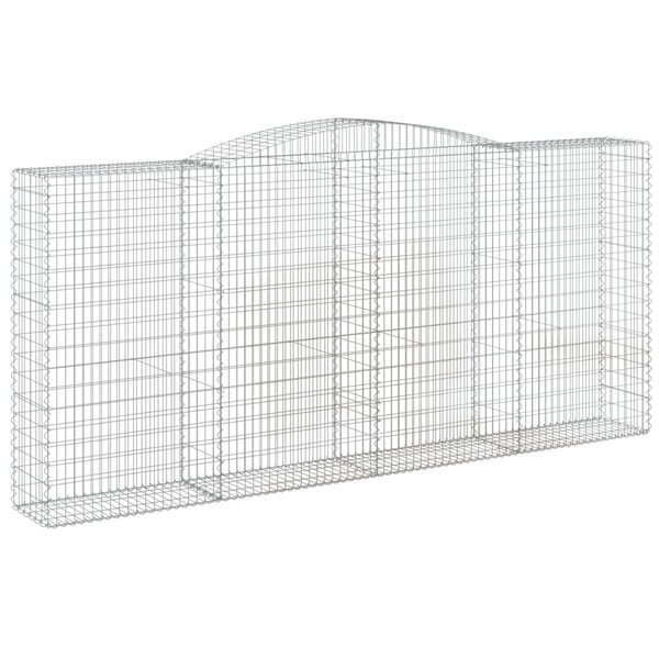 vidaXL Panier de gabions arqué 400x50x180/200 cm Fer galvanisé