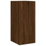 vidaXL Meuble TV muraux 3 Pièces avec lumières LED chêne marron