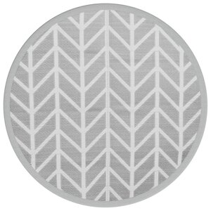 vidaXL Tapis d'extérieur ARAKIL gris Ø120 cm PP