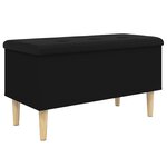 vidaXL Banc de rangement noir 82x42x46 cm bois d'ingénierie