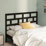 vidaXL Tête de lit Noir 156x4x100 cm Bois massif de pin