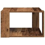vidaXL Table basse Bois Ancien 51 5 x 51 5 x 30 cm Bois d'ingénierie