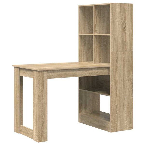 vidaXL Bureau Chêne Sonoma 122 x 67 x 145 cm Bois d'ingénierie