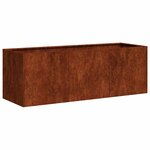 vidaXL Jardinière rouillé 120x40x40 cm acier inoxydable