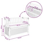 vidaXL Banc de Rangement de Jardin 110 x 47 x 80 cm Bambou Naturel