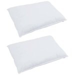 vidaXL Couette avec oreiller 3 Pièces Blanc Bas