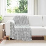 vidaXL Jeté Gris 150 x 130 cm Toison