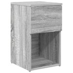 vidaXL Armoire de lit 2 Pièces Sonoma gris 29 x 31 5 x 49 cm