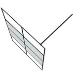 vidaXL Paroi de douche Noir 140x195 cm Verre ESG demi-dépoli