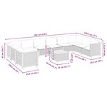 vidaXL Salon de jardin 11 Pièces avec coussins beige résine tressée