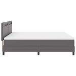 vidaXL Cadre de lit avec matelas Gris 180 x 200 cm Faux cuir