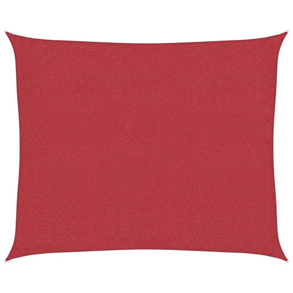 vidaXL Voile d'ombrage 160 g/m² Rouge 2 5x3 m PEHD