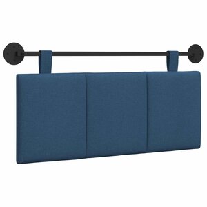 vidaXL Tête de lit suspendue Bleu Tissu