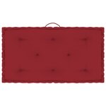 vidaXL Coussins de plancher de palette 3 Pièces Rouge bordeaux Coton