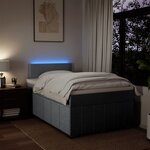 vidaXL Sommier à lattes de lit avec matelas Gris clair 120x200cm Tissu