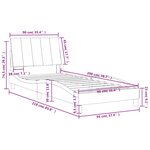 vidaXL Lit avec matelas Hanko vert foncé 90x200 cm velours