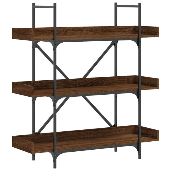 vidaXL Bibliothèque à 3 niveaux chêne marron 100x33x108 5 cm