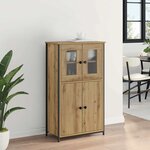 vidaXL Haut Armoire Chêne artisanal 62 x 32 x 106 5 cm