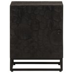vidaXL Table de chevet noir 40x30x50 cm bois massif manguier et fer